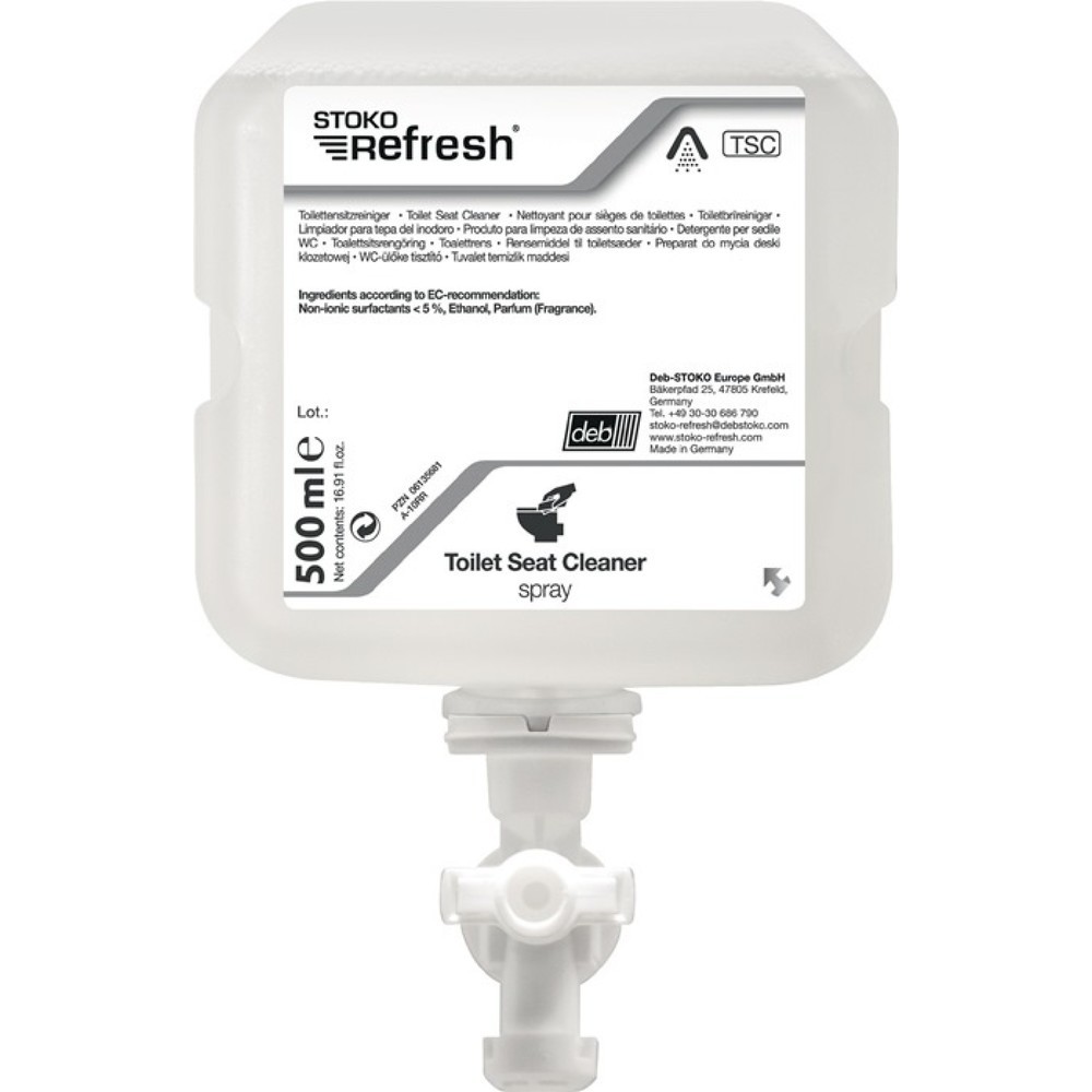 Produktabbildung: STOKO Toilettensitzreiniger Refresh® Toilet Seat Cleaner Spray (TSC), 0,5 l, Kartusche