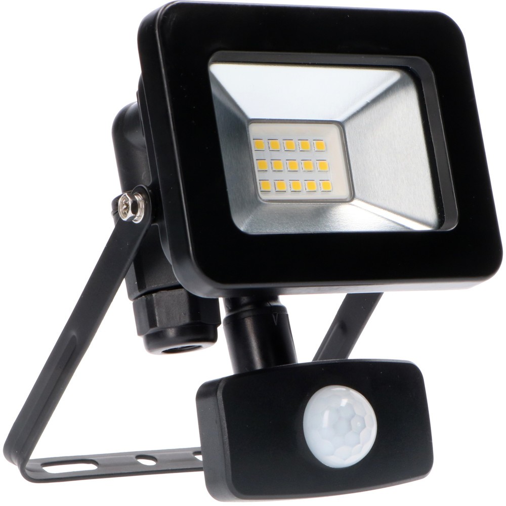 Produktabbildung: Strahler - 10W 1100lm 4000K IP44 Sensor - Sanan LED - schwarz