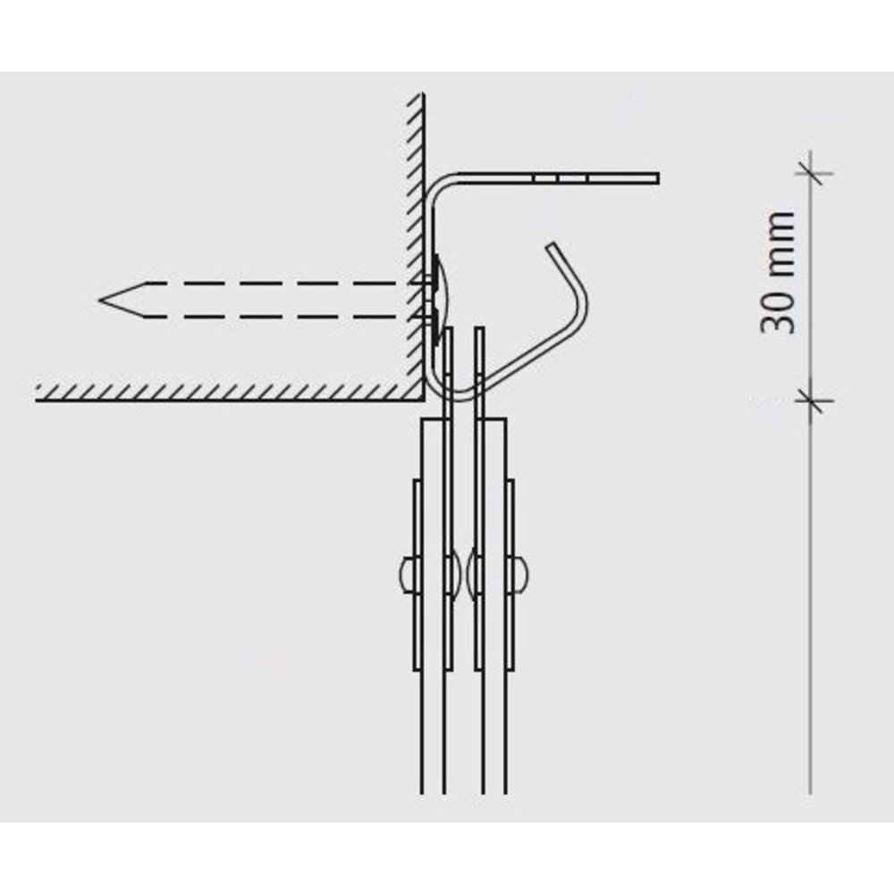 Produktabbildung Nr. 3: Streifenvorhang für den Außenbereich, Streifen Länge 2.000 mm, Überlappung 54 mm
