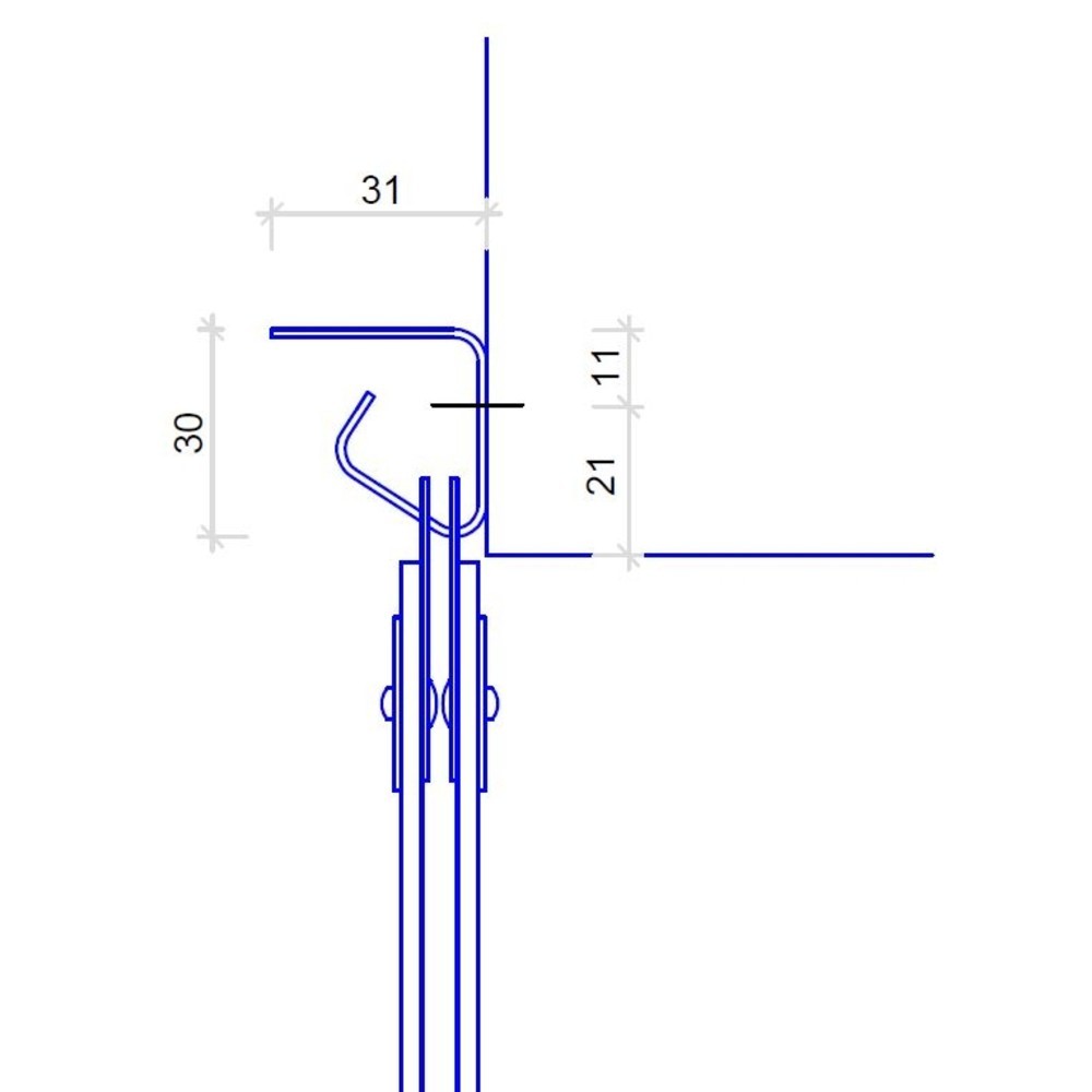Produktabbildung Nr. 5: Streifenvorhang für den Außenbereich, Streifen Länge 2.000 mm, Überlappung 54 mm