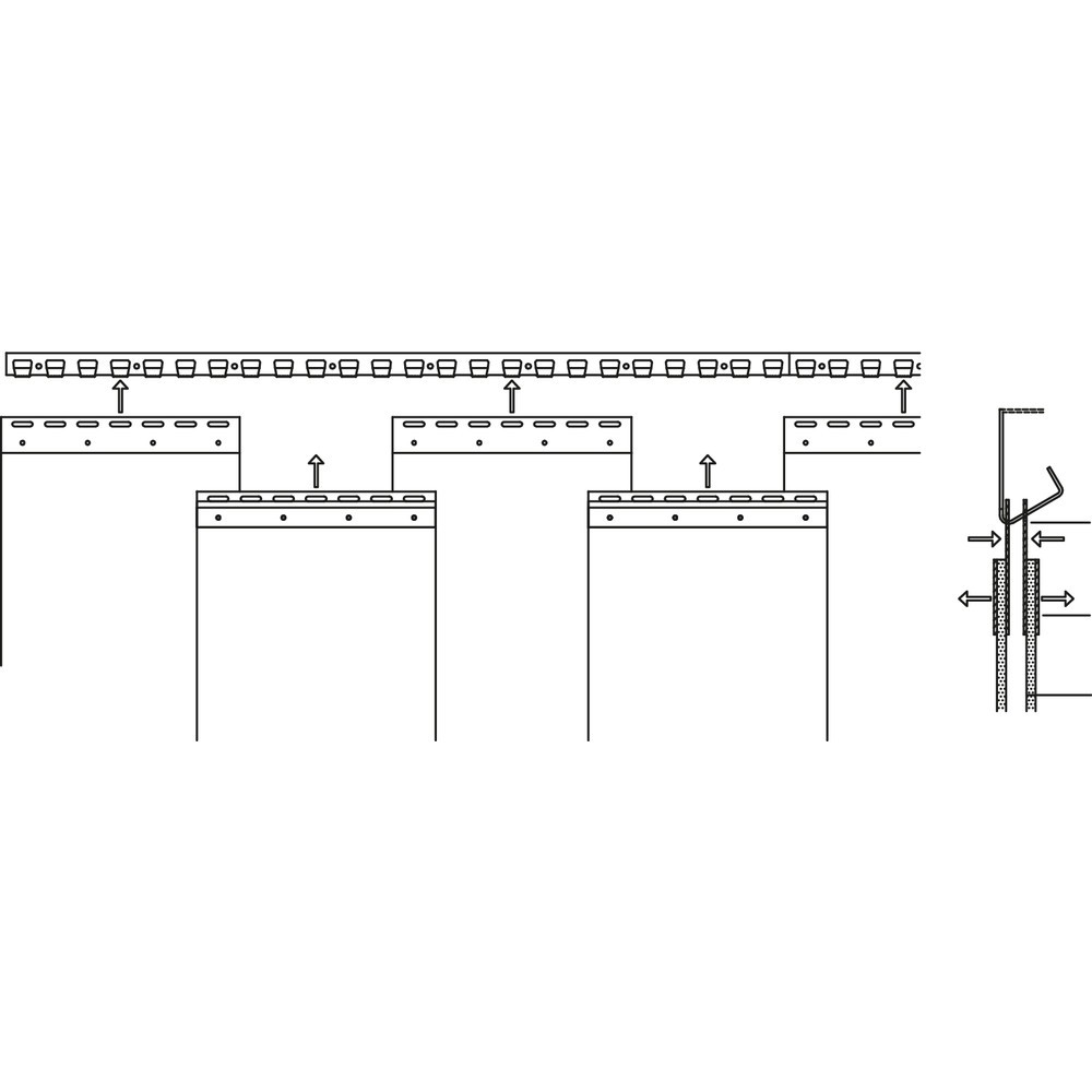 Produktabbildung Nr. 9: Streifenvorhang für den Innenbereich, Streifen Länge 2.800 mm, Überlappung 77 mm