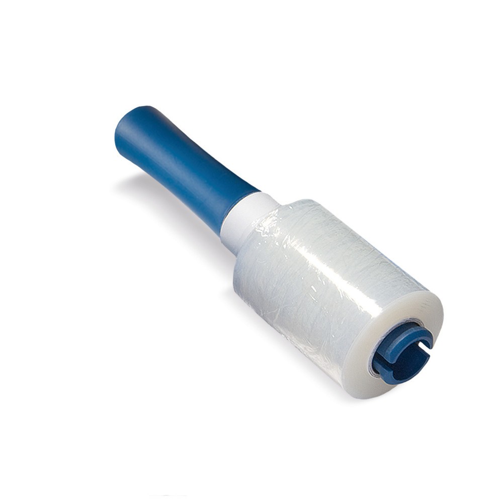 Produktabbildung: Stretchfolien-Set zum Bündeln, Abroller inkl. 40 Rollen Handstretchfolie, BxL 100 mm x 150 m, Stärke 23 µm