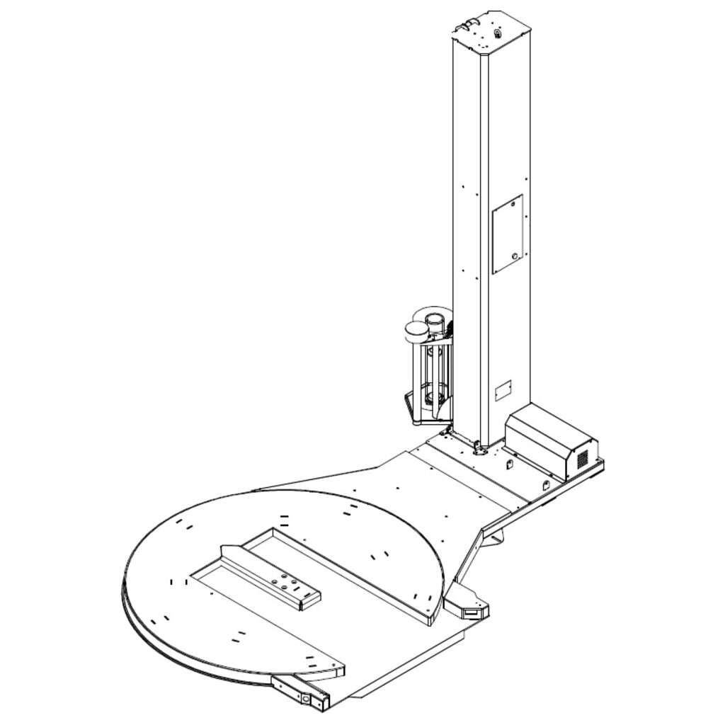 Produktabbildung Nr. 3: Palettenwickler HSD VOLTA-T ''ULTRA'', offener Drehteller Ø 1.650 mm, Wickelhöhe 2.500 mm, Beschickungswinkel 90°