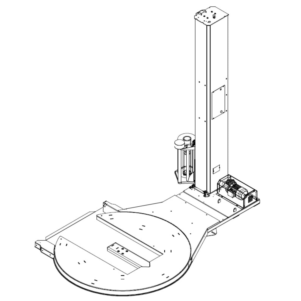 Produktabbildung Nr. 3: Palettenwickler HSD VOLTA-T ''PW'', offener Drehteller Ø 1.650 mm, Wickelhöhe 3.000 mm, Beschickungswinkel 270°