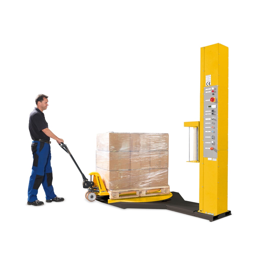 Palettenwickler Premium, offener Drehteller, Ø 1.500 mm, Drehtellerantrieb stufenlos regelbar Produktabbildung Nr. 10: Palettenwickler Premium, offener Drehteller, Ø 1.500 mm, Drehtellerantrieb stufenlos regelbar