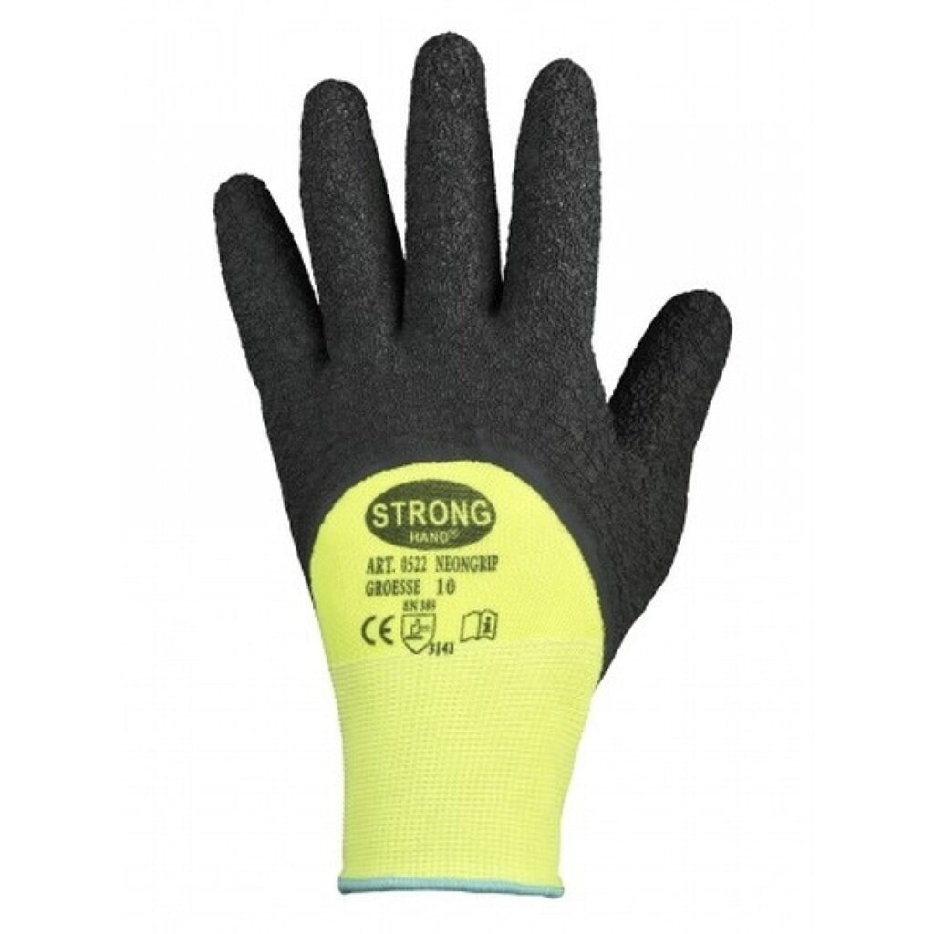 STRONGHAND Handschuh NEONGRIP, Größe 10 neongelb/schwarz, EN 420, EN 388 PSA-Kategorie II Produktabbildung: STRONGHAND Handschuh NEONGRIP, Größe 10 neongelb/schwarz, EN 420, EN 388 PSA-Kategorie II