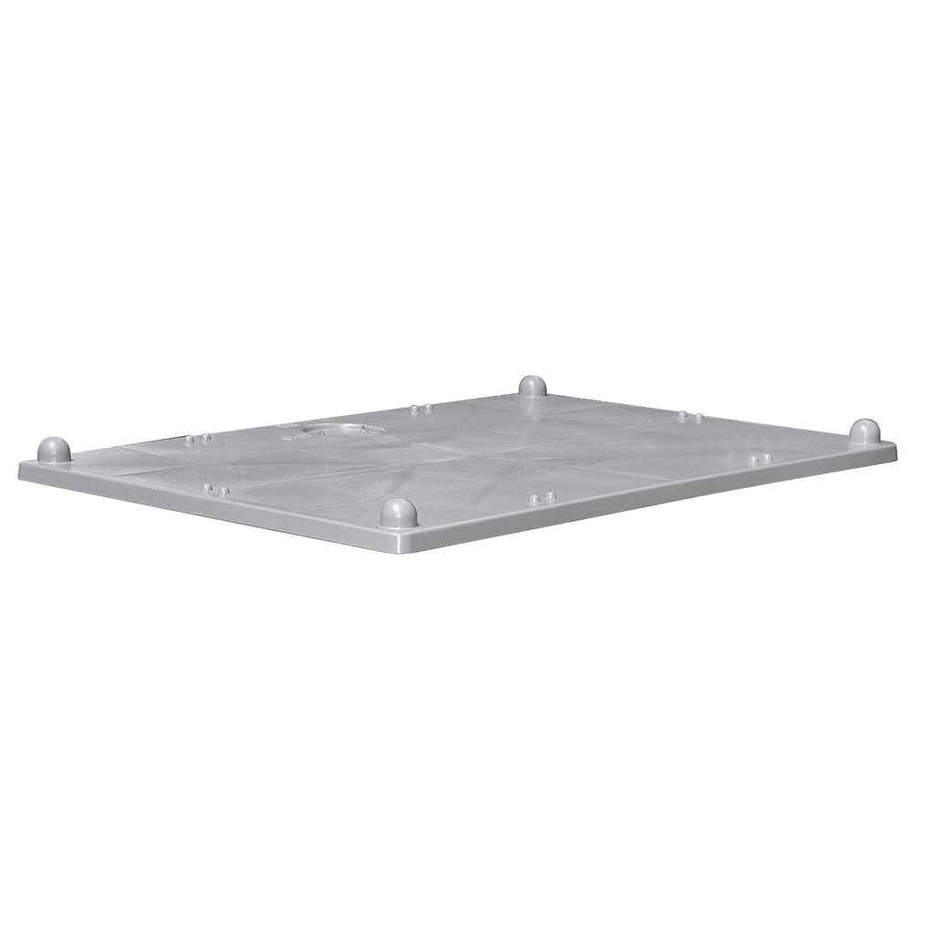 Stülpdeckel für Großbehälter aus Polypropylen, BxT 1.200 x 800 mm, grau Produktabbildung: Stülpdeckel für Großbehälter aus Polypropylen, BxT 1.200 x 800 mm, grau