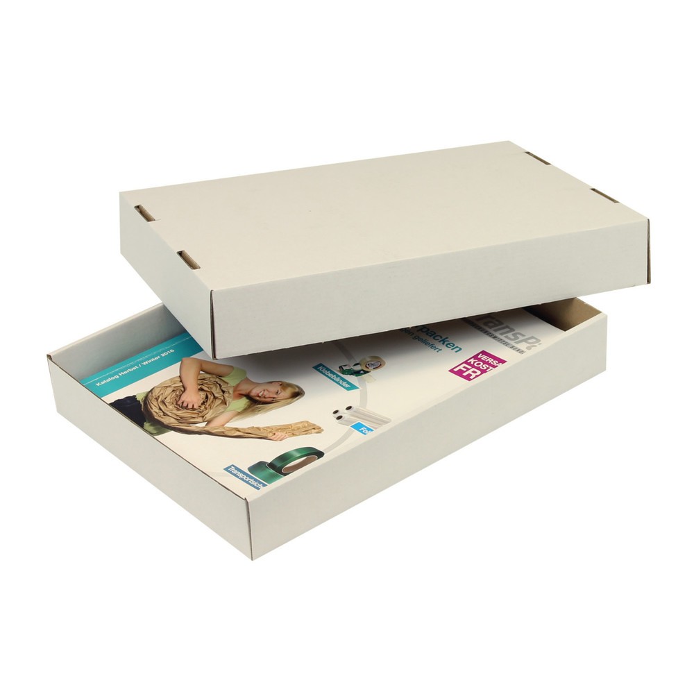 Produktabbildung: Stülpdeckelkarton, 302 x 215 x 45 mm ( L x B x H ), braun, DIN A4,