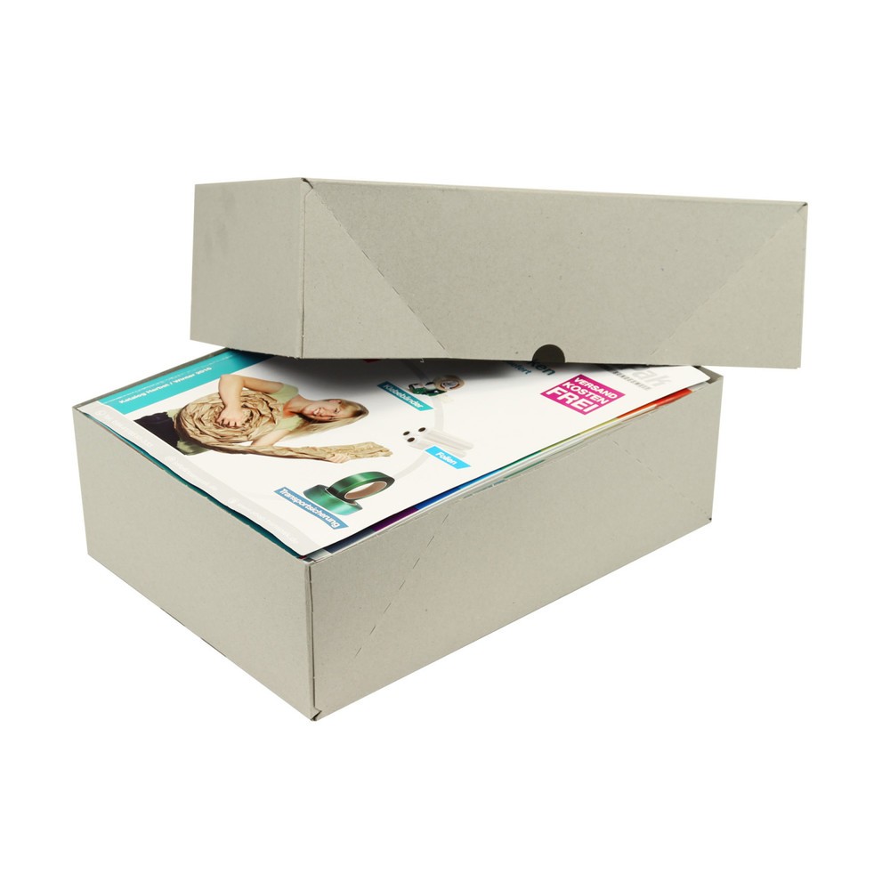 Produktabbildung: Stülpdeckelschachtel, 305 x 215 x 100/100 mm ( L x B x H/Deckelhöhe ), 2-teilig