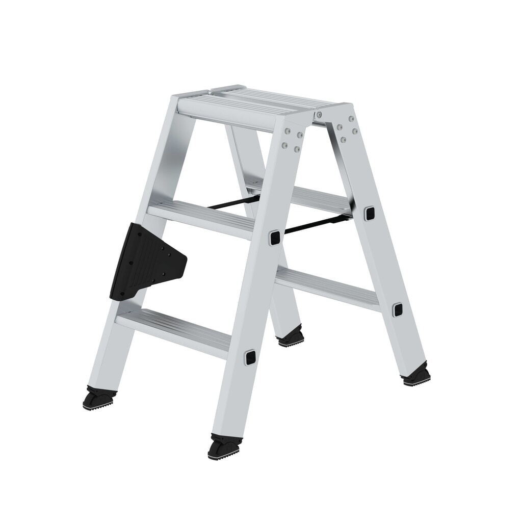 Stufen-Stehleiter beidseitig begehbar 2x3 Stufen Produktabbildung: Stufen-Stehleiter beidseitig begehbar 2x3 Stufen