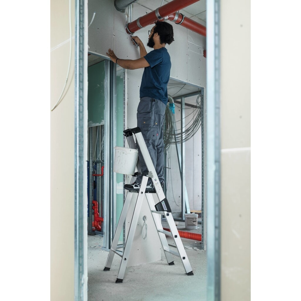 Stufen-Stehleiter einseitig begehbar 3 Stufen Produktabbildung Nr. 4: Stufen-Stehleiter einseitig begehbar 3 Stufen