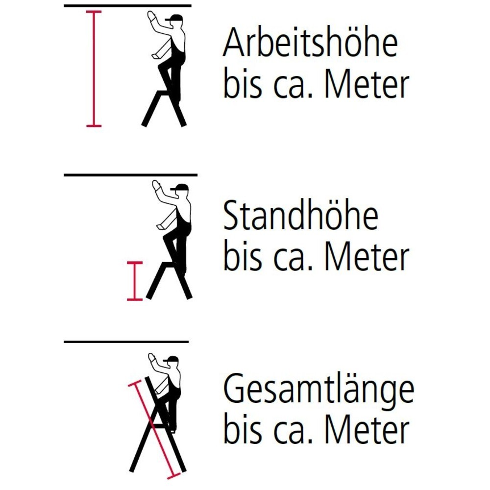 Produktabbildung Nr. 3: Stufen-Stehleiter, mit eloxierter Schutzschicht, 1-seitig, Standhöhe 1 m