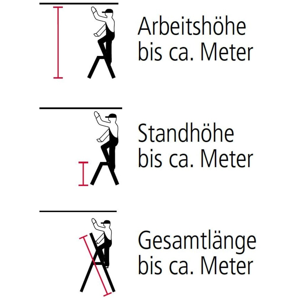 ZARGES Eloxierte Stehleiter, 1-seitig begehbar, Standhöhe 0,80 m Produktabbildung Nr. 2: ZARGES Eloxierte Stehleiter, 1-seitig begehbar, Standhöhe 0,80 m
