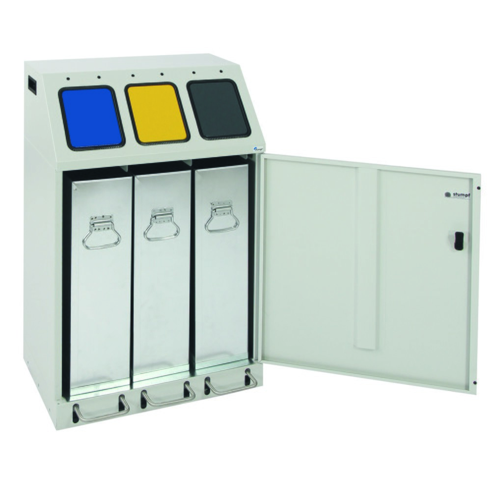 Produktabbildung Nr. 3: stumpf® kompakter Wertstoffsammler mit Fußhebel, 3 x 30 l