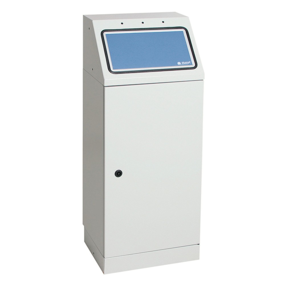 Produktabbildung Nr. 2: stumpf® Wertstoffsammler, lichtgrau, RAL 7035, 70 l H1000xB400xT380mm, mit Müllsackhalter, mit Trethebel