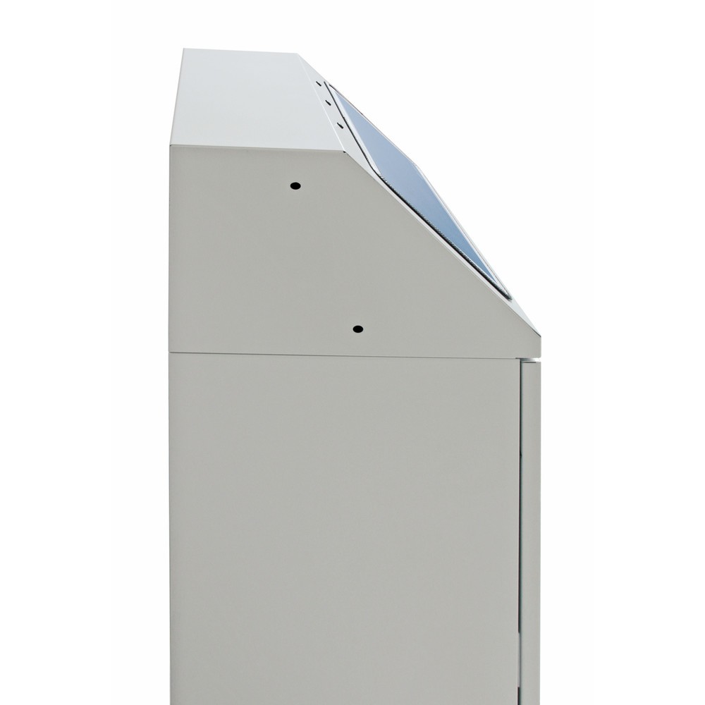 Produktabbildung Nr. 3: stumpf® Wertstoffsammler, lichtgrau, RAL 7035, 70 l H1000xB400xT380mm, mit Müllsackhalter, mit Trethebel
