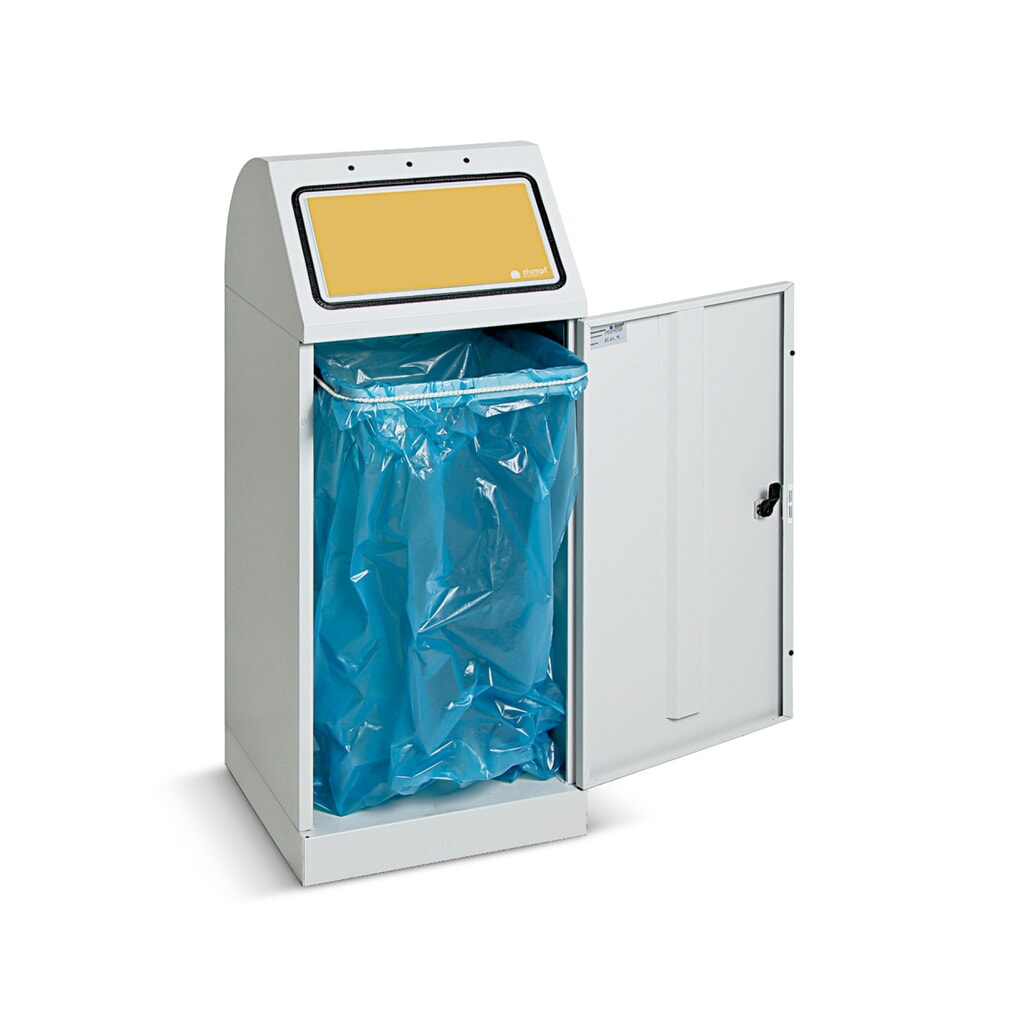 Produktabbildung: stumpf® Wertstoffsammler, 70 Liter, mit Flügeltür und Inneneinsatz
