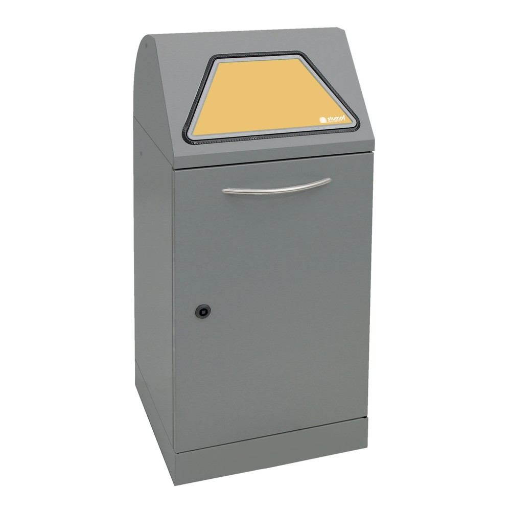 Produktabbildung: stumpf® Wertstoffsammler, inkl. Innenbehälter, Stahlblech, verzinkt, 60 Liter, graualuminium