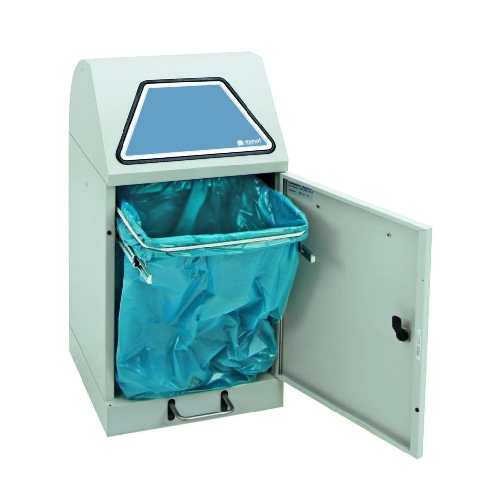 Produktabbildung Nr. 5: stumpf® Wertstoffsammler mit Fußpedal, inkl. Abfallsackhalter, Stahlblech, verzinkt, 45 Liter, lichtgrau