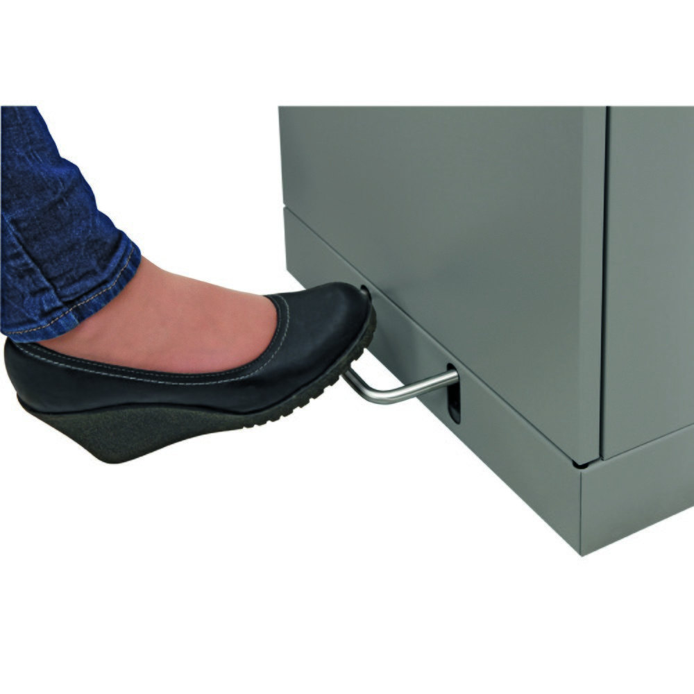 Produktabbildung Nr. 2: stumpf® Wertstoffsammler mit Fußpedal, inkl. Abfallsackhalter, Stahlblech, verzinkt, 60 Liter, graualuminium