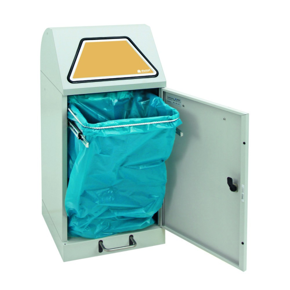 Produktabbildung Nr. 5: stumpf® Wertstoffsammler mit Fußpedal, inkl. Abfallsackhalter, Stahlblech, verzinkt, 60 Liter, lichtgrau