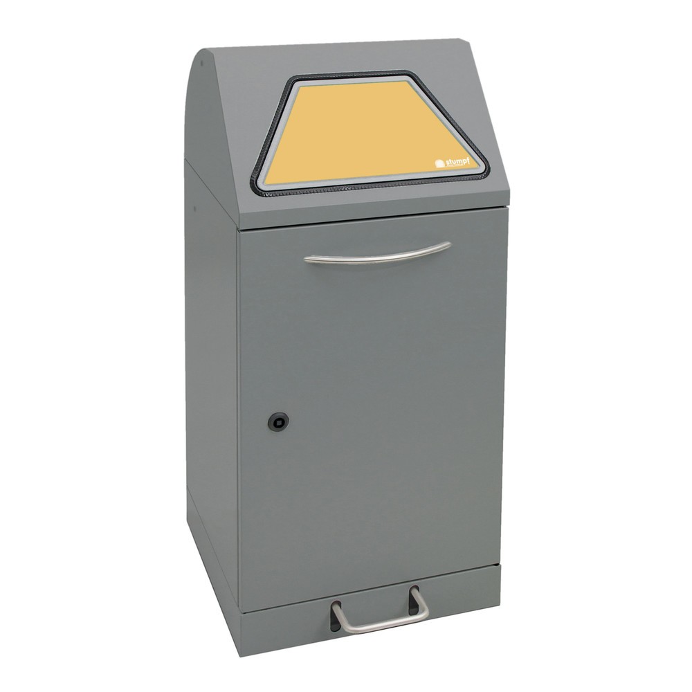 Produktabbildung Nr. 1: stumpf® Wertstoffsammler mit Fußpedal, inkl. Innenbehälter, Stahlblech, verzinkt, 60 Liter, graualuminium