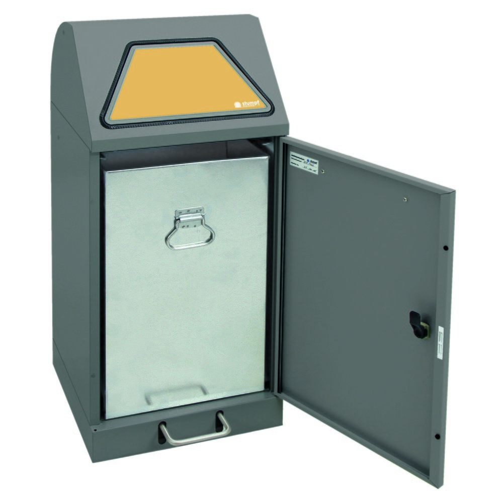 Produktabbildung Nr. 3: stumpf® Wertstoffsammler mit Fußpedal, inkl. Innenbehälter, Stahlblech, verzinkt, 60 Liter, graualuminium