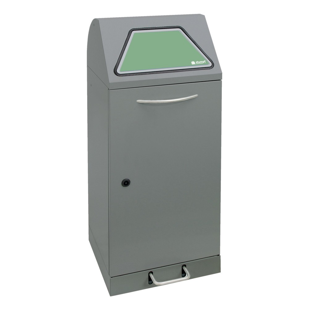 Produktabbildung Nr. 1: stumpf® Wertstoffsammler mit Fußpedal, inkl. Innenbehälter, Stahlblech, verzinkt, 75 Liter, graualuminium