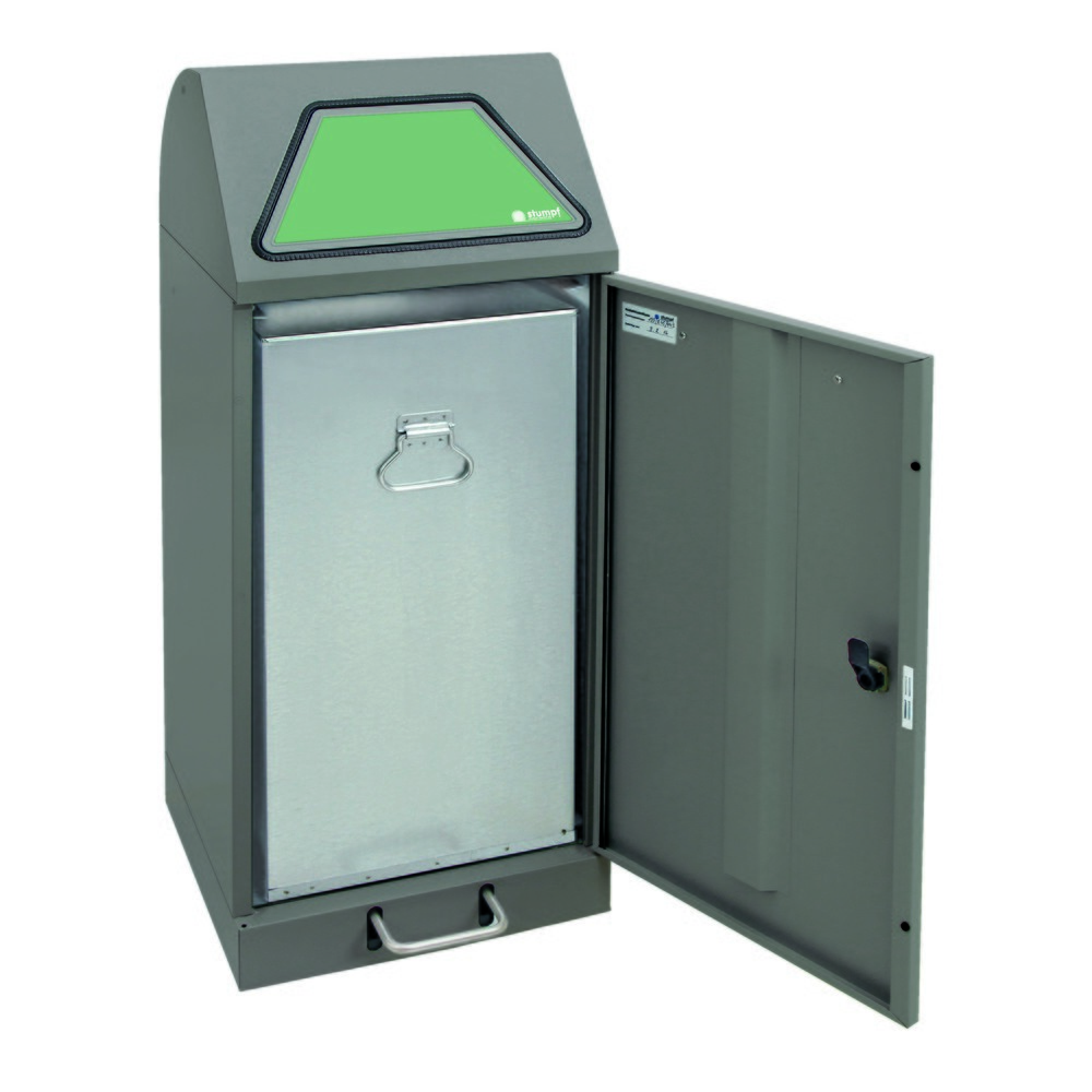 Produktabbildung Nr. 3: stumpf® Wertstoffsammler mit Fußpedal, inkl. Innenbehälter, Stahlblech, verzinkt, 75 Liter, graualuminium