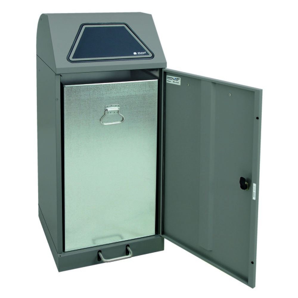 Produktabbildung Nr. 3: stumpf® Wertstoffsammler mit Fußpedal, inkl. Innenbehälter, Stahlblech, verzinkt, 120 Liter, graualuminium