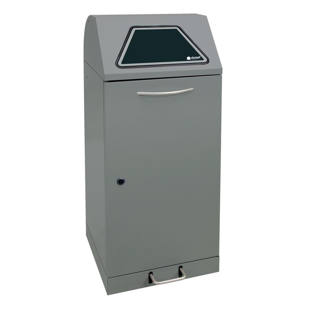 Produktabbildung Nr. 1: stumpf® Wertstoffsammler mit Fußpedal, inkl. Innenbehälter, Stahlblech, verzinkt, 120 Liter, graualuminium