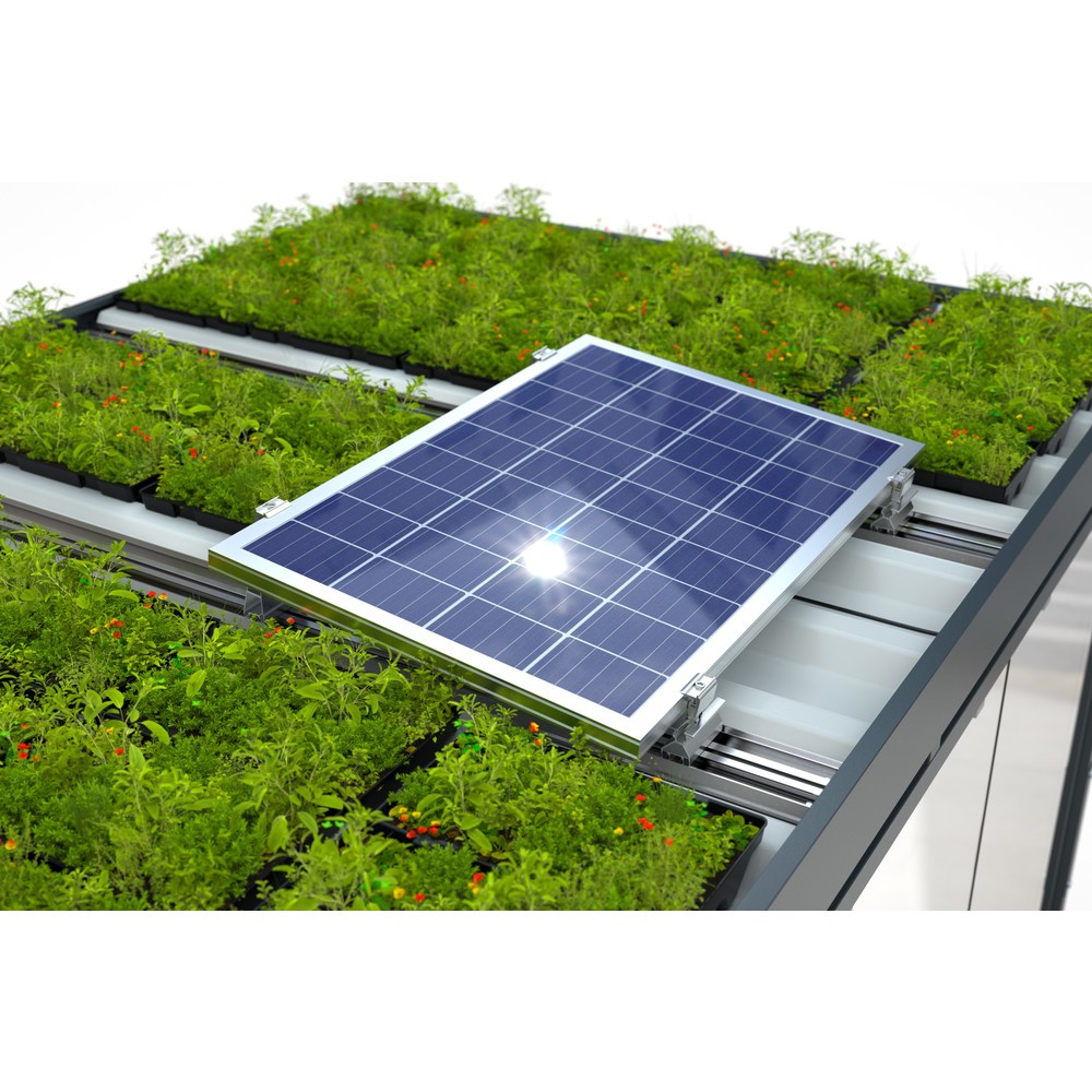 Produktabbildung: Systemprofil für wsm® Photovoltaiksystem, Selbstmontage, 7° Aufständerungswinkel