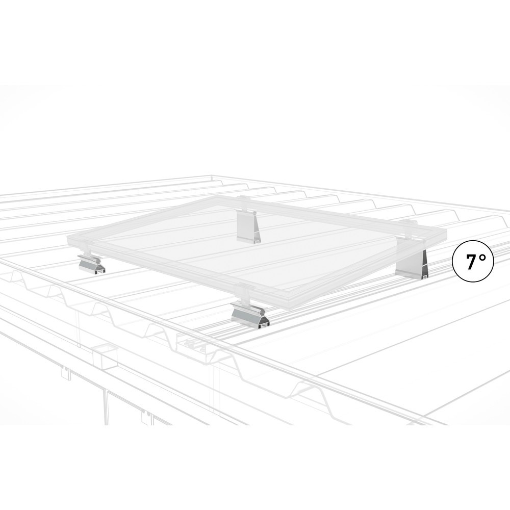Produktabbildung Nr. 2: Systemprofil für wsm® Photovoltaiksystem, Selbstmontage, 7° Aufständerungswinkel