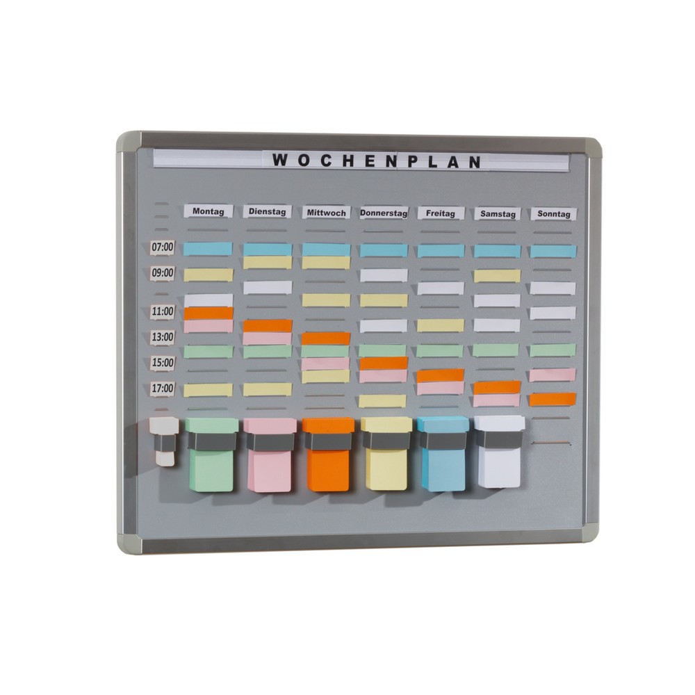 Produktabbildung: Systemtafel T-Card, 7 Reihen, 20 Fächer