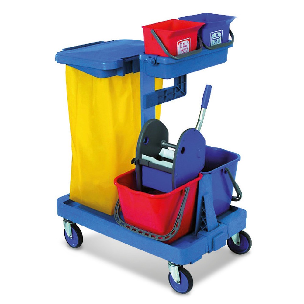 Produktabbildung: Systemwagen-Set Harema®, Eimer 2x 9 Liter + 2x 15 Liter