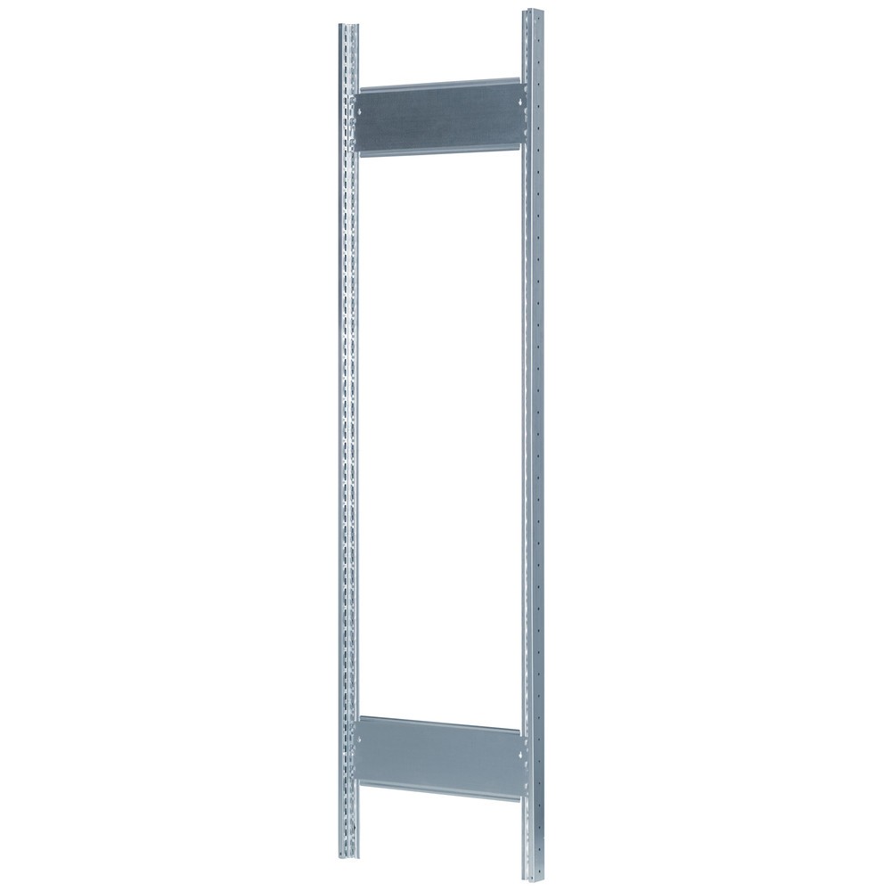 Produktabbildung: T-Profil-Rahmen MULTIplus für SCHULTE Fachbodenregal, verzinkt, vormontiert, 2 Tiefenriegel, HxT 2.000 x 500 mm