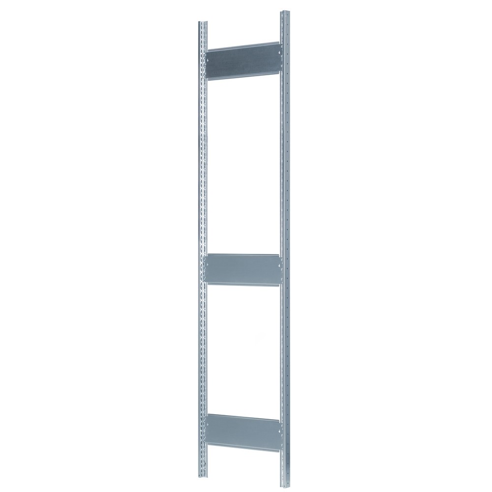 Produktabbildung: T-Profil-Rahmen MULTIplus für SCHULTE Fachbodenregal, verzinkt, vormontiert, 3 Tiefenriegel, HxT 2.000 x 600 mm