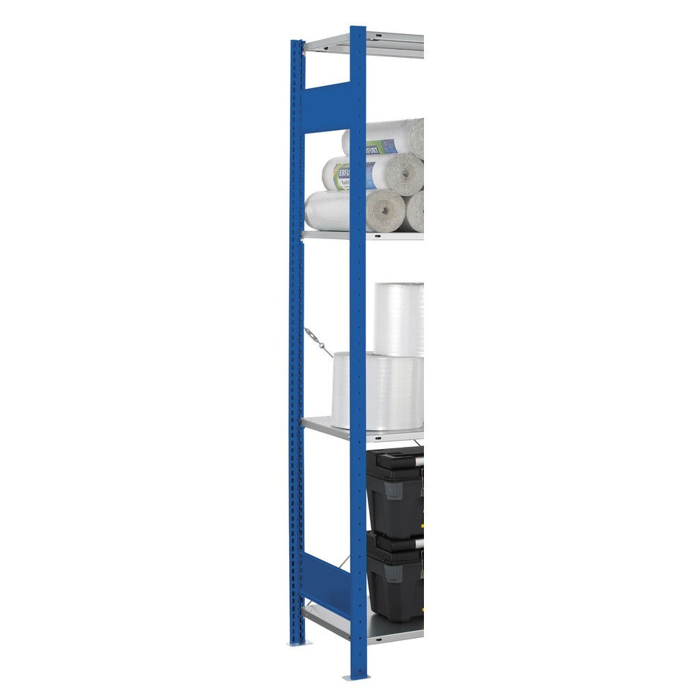 Produktabbildung Nr. 2: T-Profil-Rahmen MULTIplus für SCHULTE Fachbodenregal, enzianblau, vormontiert, 2 Tiefenriegel, HxT 2.000 x 600 mm