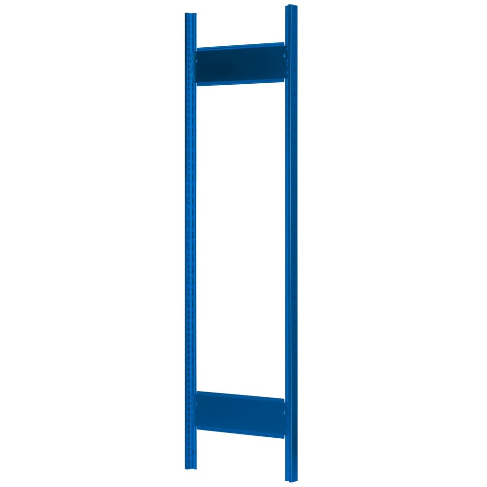 Produktabbildung: T-Profil-Rahmen MULTIplus für SCHULTE Fachbodenregal, enzianblau, vormontiert, 2 Tiefenriegel, HxT 2.000 x 600 mm