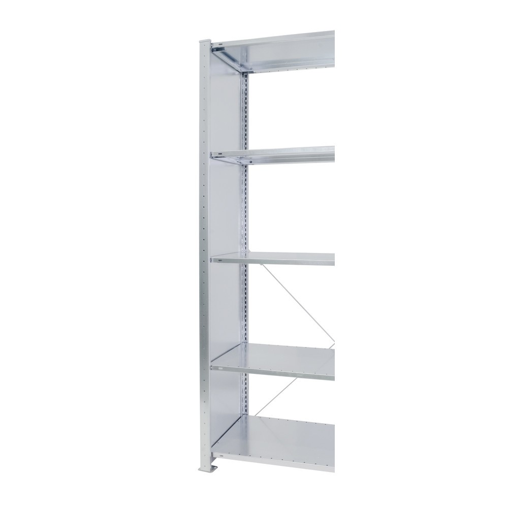 Produktabbildung Nr. 2: T-Profil-Vollblechrahmen MULTIplus für SCHULTE Fachbodenregal, verzinkt, vormontiert, HxT 2.500 x 600 mm