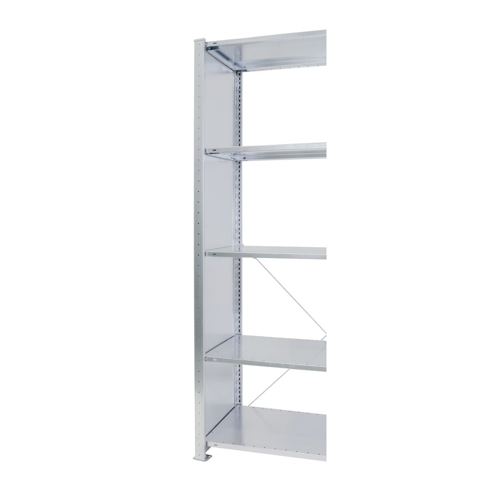 Produktabbildung Nr. 2: T-Profil-Vollblechrahmen MULTIplus für SCHULTE Fachbodenregal, verzinkt, vormontiert, HxT 2.500 x 500 mm