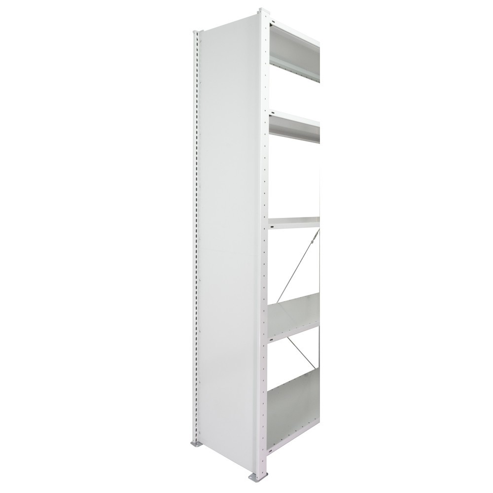 Produktabbildung Nr. 2: T-Profil-Vollblechrahmen MULTIplus für SCHULTE Fachbodenregal, lichtgrau, vormontiert, HxT 2.500 x 600 mm