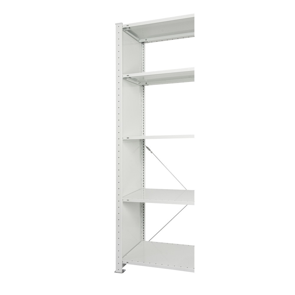 Produktabbildung Nr. 3: T-Profil-Vollblechrahmen MULTIplus für SCHULTE Fachbodenregal, lichtgrau, vormontiert, HxT 2.500 x 600 mm