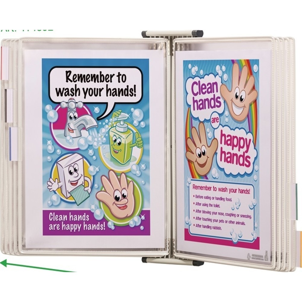 Produktabbildung Nr. 5: Tarifold Wandhalter, weiß, 10 Sichttafeln, lackiertf.A4