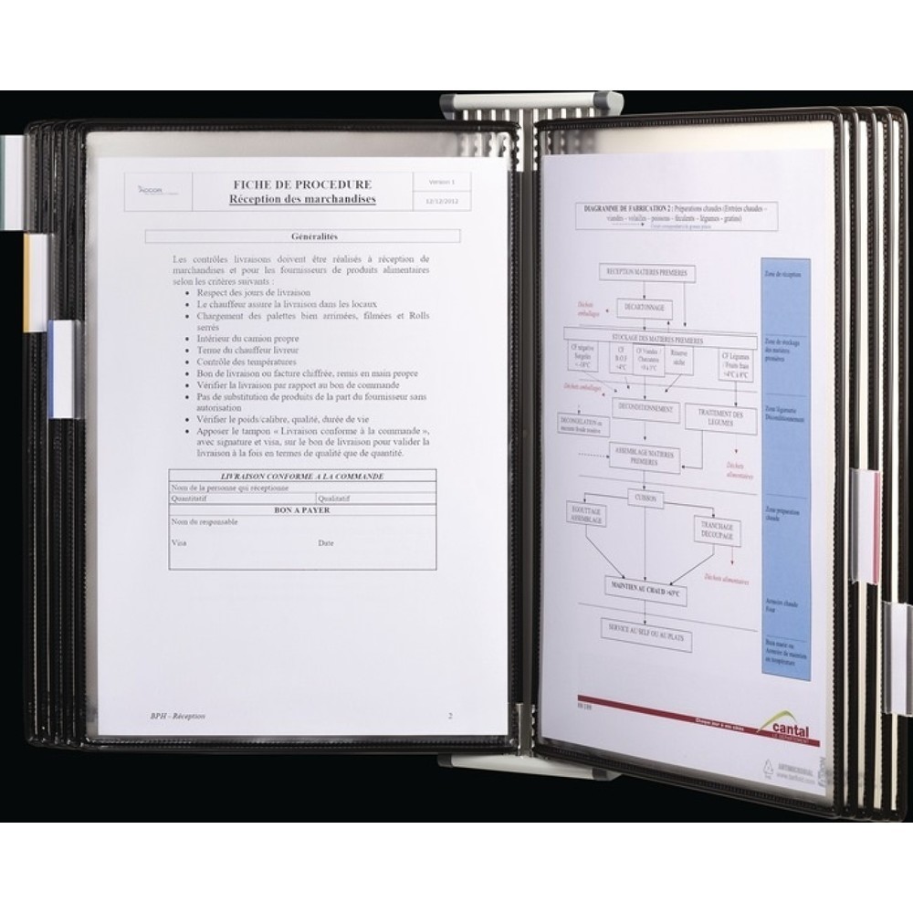 Produktabbildung Nr. 7: Tarifold Wandhalter, weiß, 10 Sichttafeln, lackiertf.A4