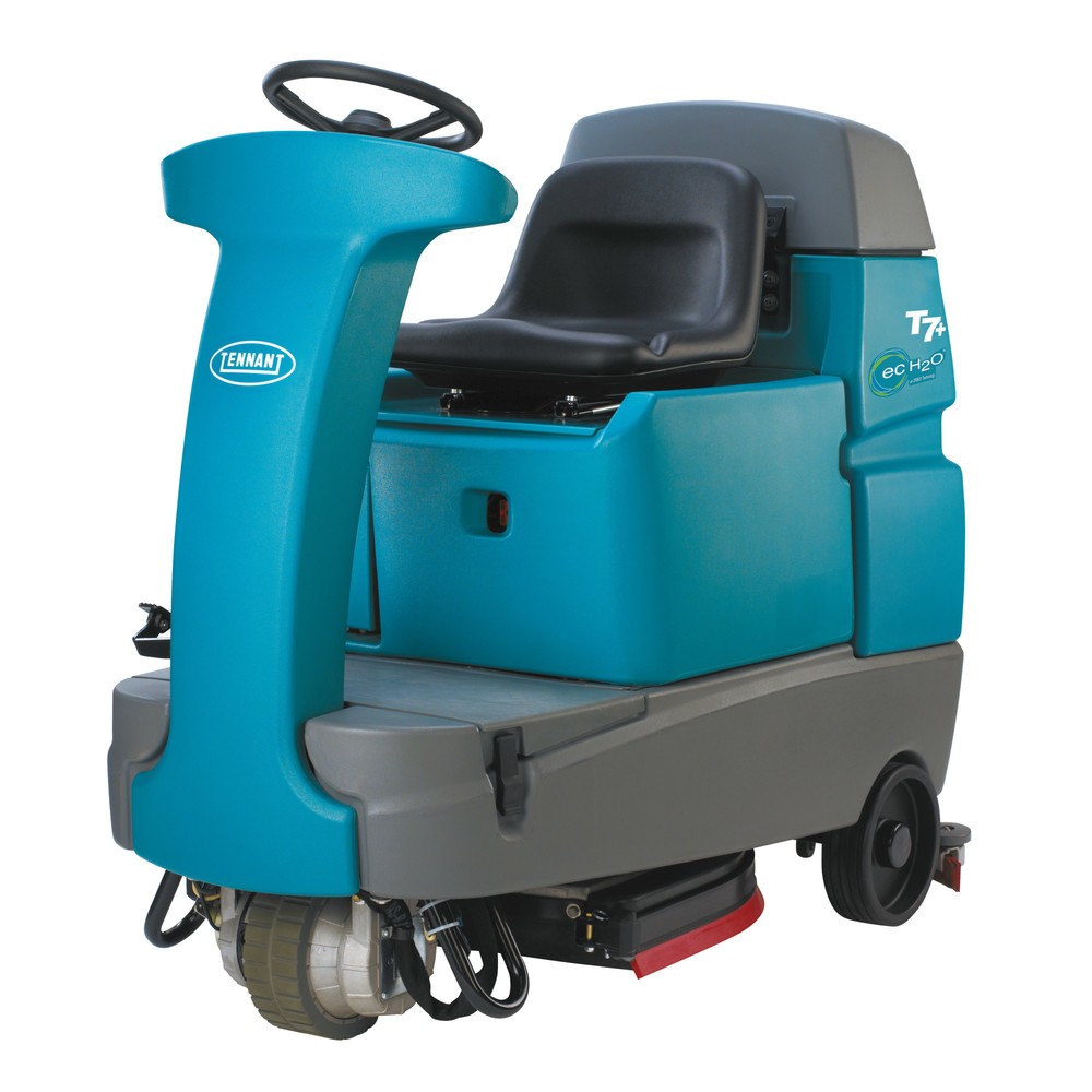 Produktabbildung: Tennant® Aufsitz-Scheuer-Saugmaschine T7+, Batterie, 650 mm Teller-Ø