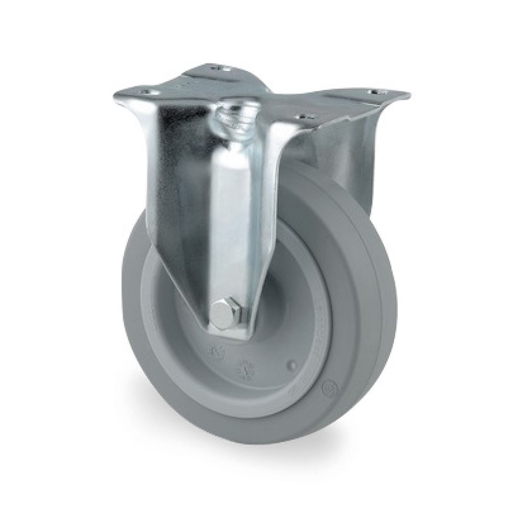 Produktabbildung: TENTE® Bockrolle Elastik-Gummi, Rollenlager, spurlos, Ø x Breite 100 x 50 mm, TK 160 kg