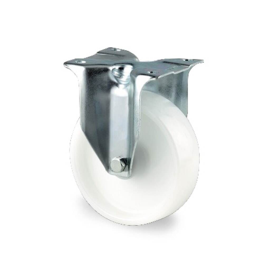 TENTE® Bockrolle Polyamid, Gleitlager, Radachse verschraubt, Ø x Breite 80 x 50 mm, TK 200 kg Produktabbildung: TENTE® Bockrolle Polyamid, Gleitlager, Radachse verschraubt, Ø x Breite 80 x 50 mm, TK 200 kg