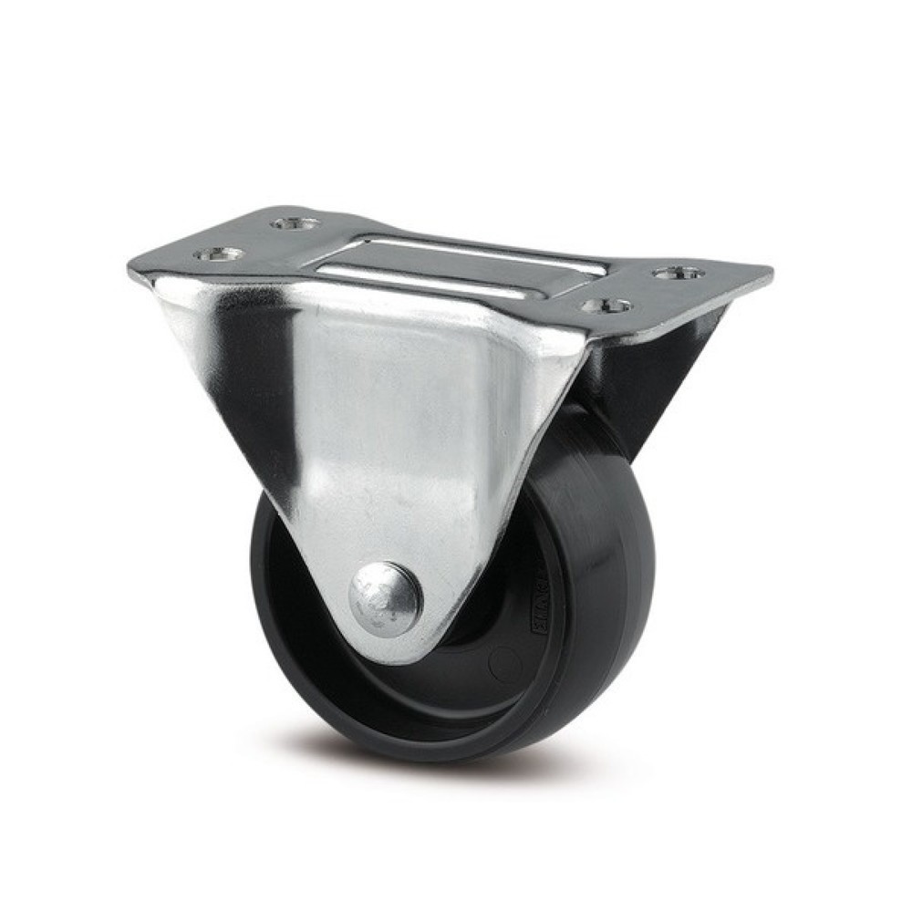 Produktabbildung: TENTE® Bockrolle  PP, Gleitlager, Radachse vernietet, Ø x Breite 65 x 50 mm, TK 120 kg