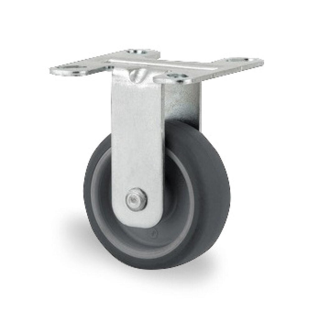 TENTE® Bockrolle TPE, Gleitlager, spurlos, Radachse vernietet, Ø x Breite 50 x 50 mm, TK 40 kg Produktabbildung: TENTE® Bockrolle TPE, Gleitlager, spurlos, Radachse vernietet, Ø x Breite 50 x 50 mm, TK 40 kg